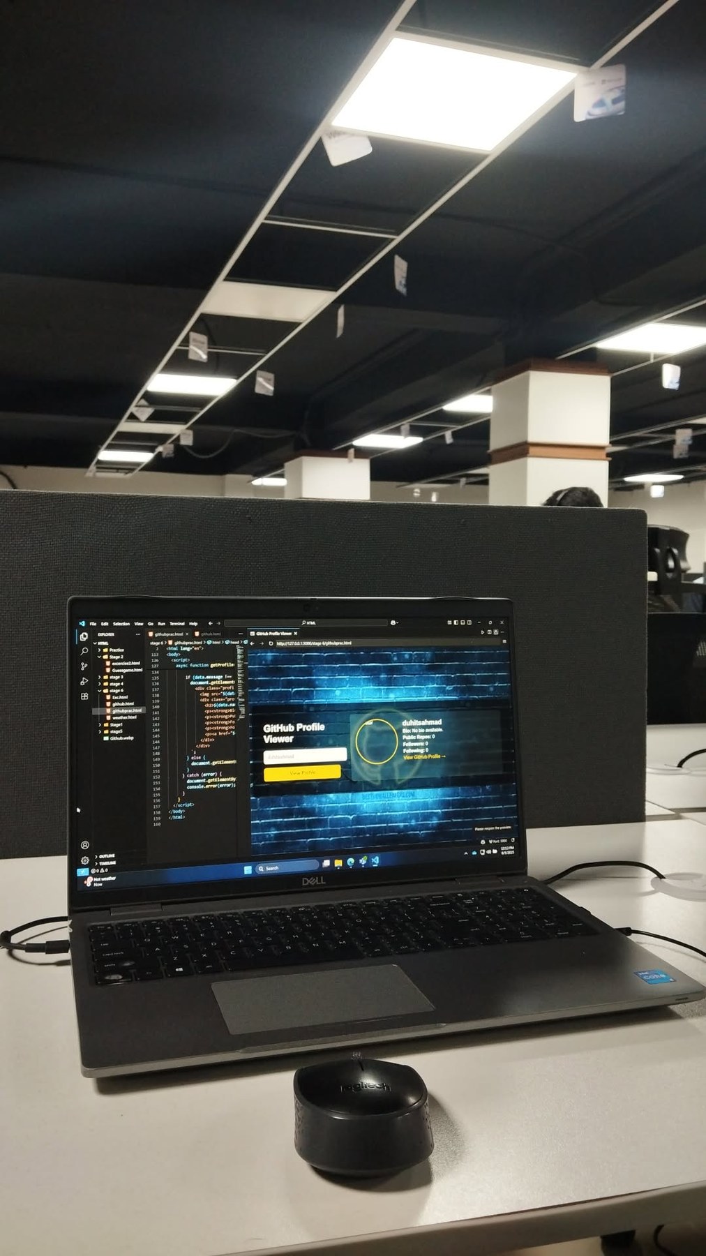 VS Code front-end project work